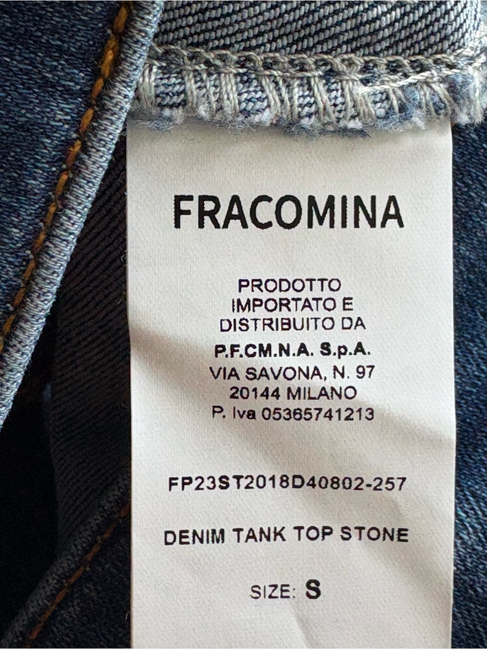 Francomina Denim Corset Top, NWOT, SZ Small - Picture 6 of 7